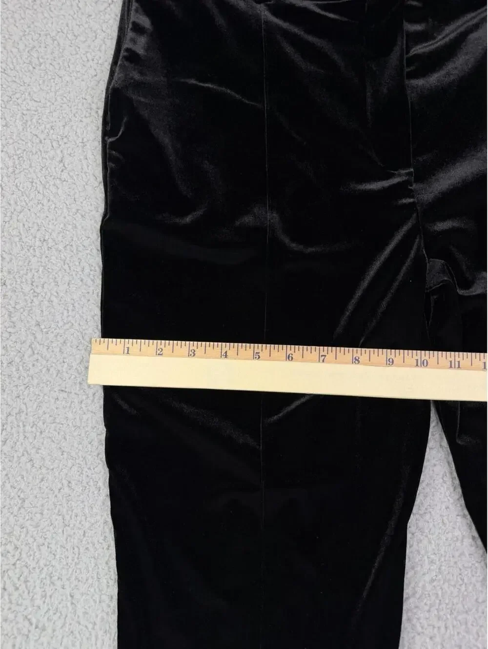 Anatomie Stretch Velvet Slim Leg Black Pants Women's L (34x29) High Rise - Picture 8 of 15